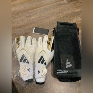 New Adidas Copa GL Pro Goalkeeper Gloves Sz 9 White/Gold JZ5793